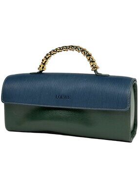 Loewe Dice Pocket Anagram Logo Shoulder Leather Gold Green Loewe Dice Leather Pocket Bag | Liberty main image 4
